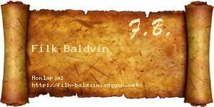 Filk Baldvin névjegykártya